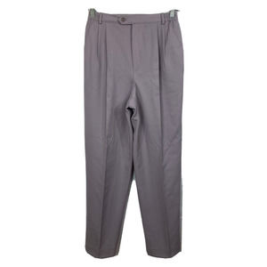 NWT Nordstrom Pants Womens Sz 10T Tall Purple Wool Pleated Straight Leg Dress